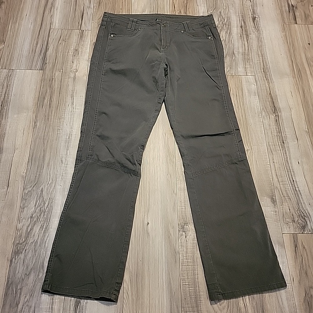 Kuhl Vintage Patina Dye Pants Womens 14 Gray 16S Outdoor Hiking Stretch Casual